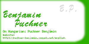 benjamin puchner business card